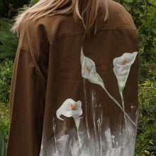 Load image into Gallery viewer, “For Hera” Painted Calla Lily Worker’s Jacket - CheapPaints