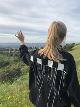 Load image into Gallery viewer, Checkered Jacket "Checks In Line” // Longline Work Coat - CheapPaints