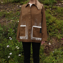 Load image into Gallery viewer, “For Hera” Painted Calla Lily Worker’s Jacket - CheapPaints