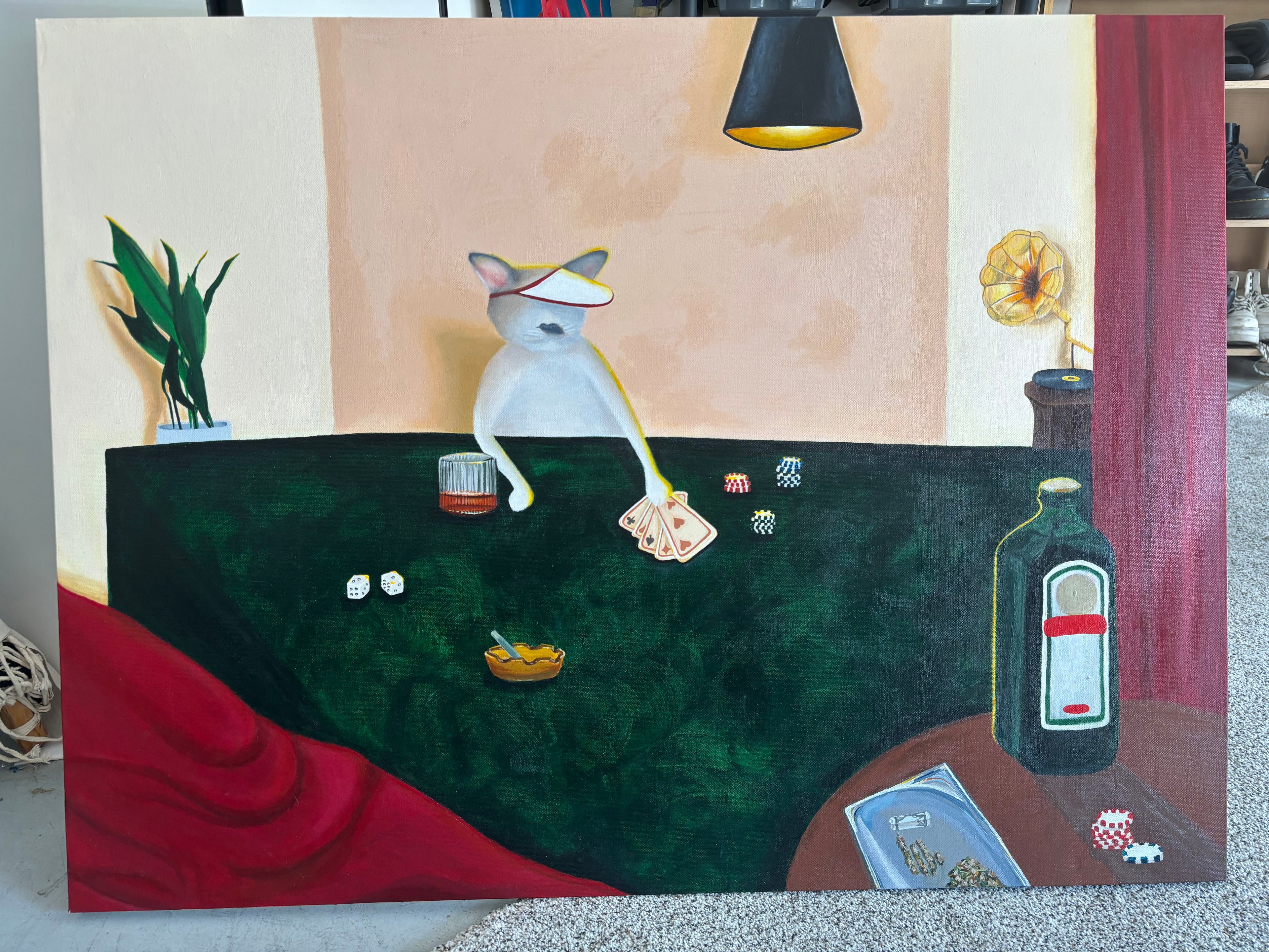 Cat Playing Poker - CheapPaints