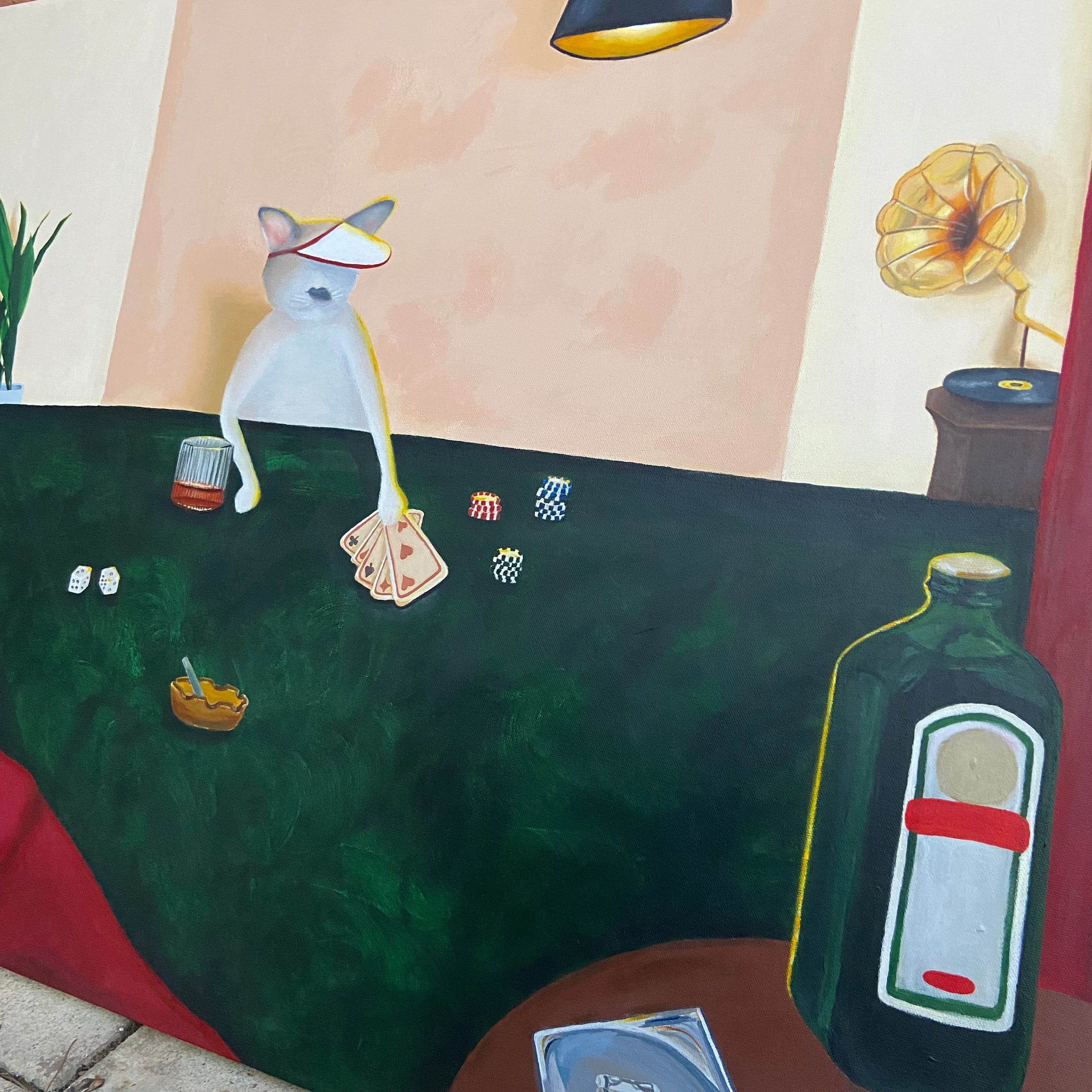 Cat Playing Poker - CheapPaints