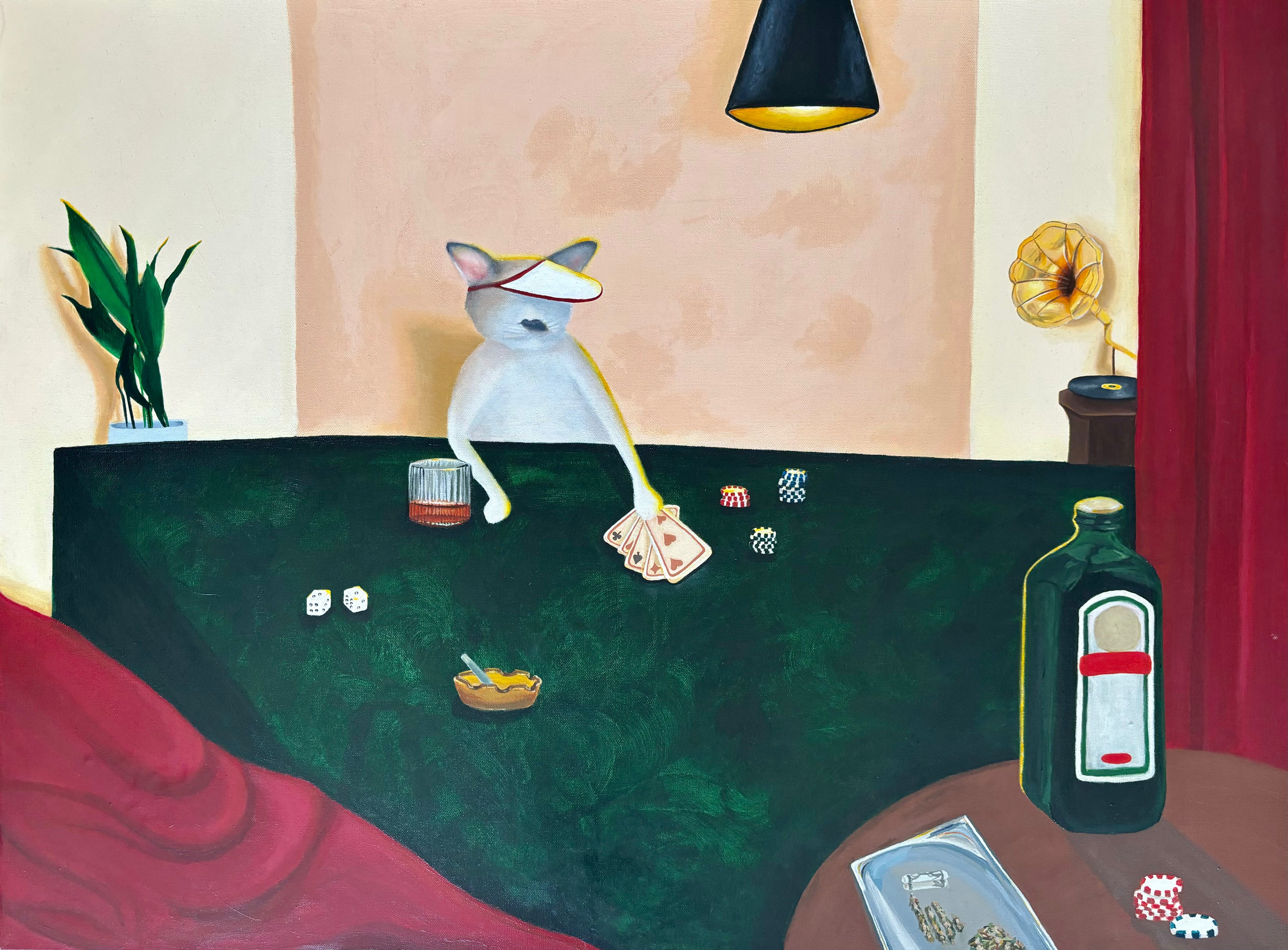 Cat Playing Poker - CheapPaints