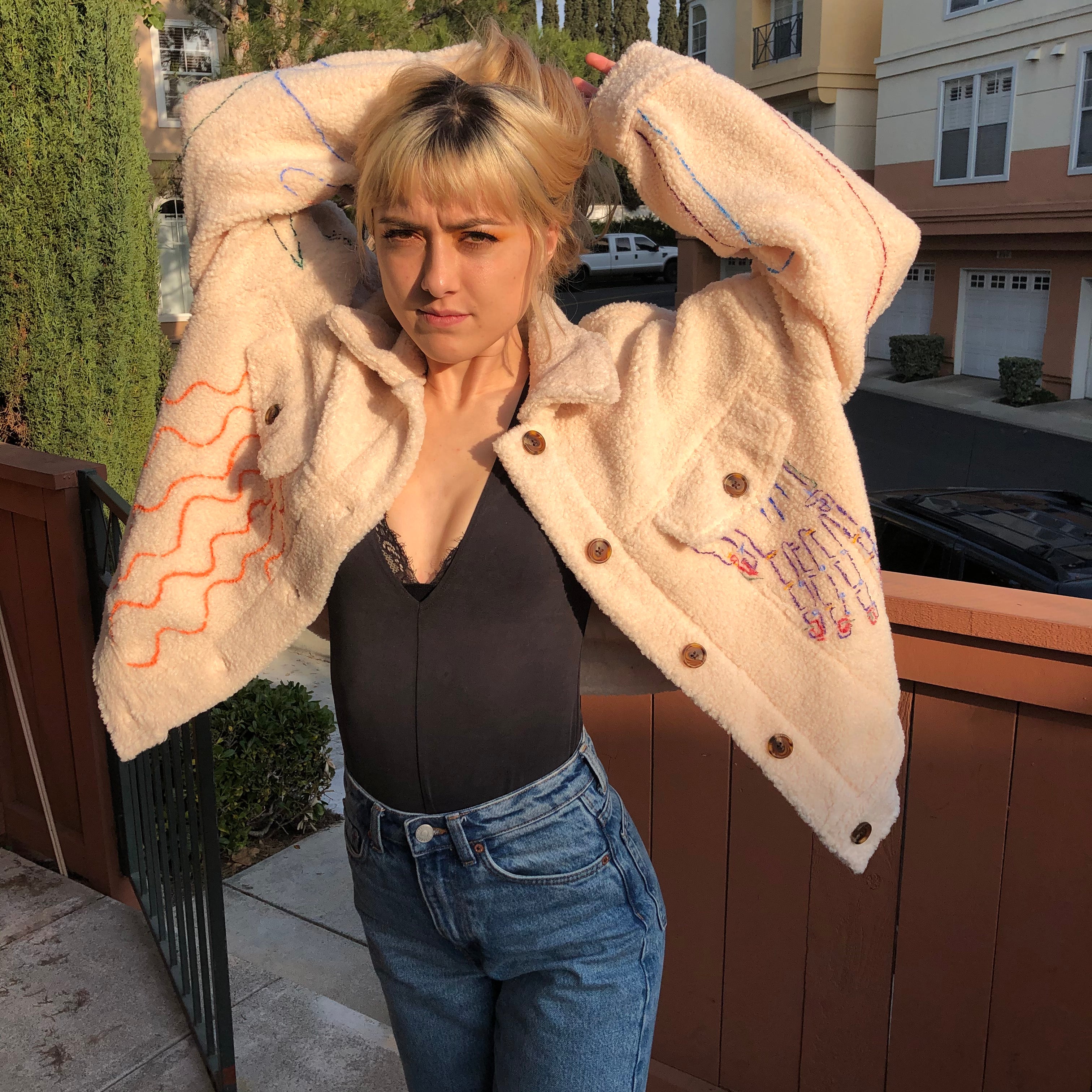 MORESO Painted Sherpa Jacket - CheapPaints