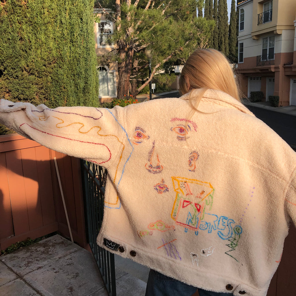 MORESO Painted Sherpa Jacket - CheapPaints