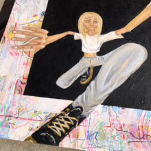 Load image into Gallery viewer, “Comfort Zone” Self Portrait Painting on Wood - CheapPaints
