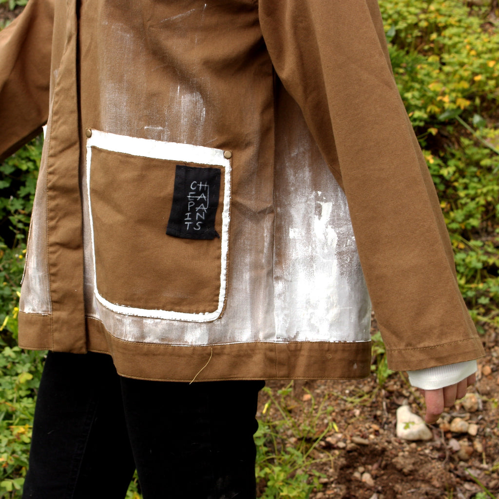 “For Hera” Painted Calla Lily Worker’s Jacket - CheapPaints