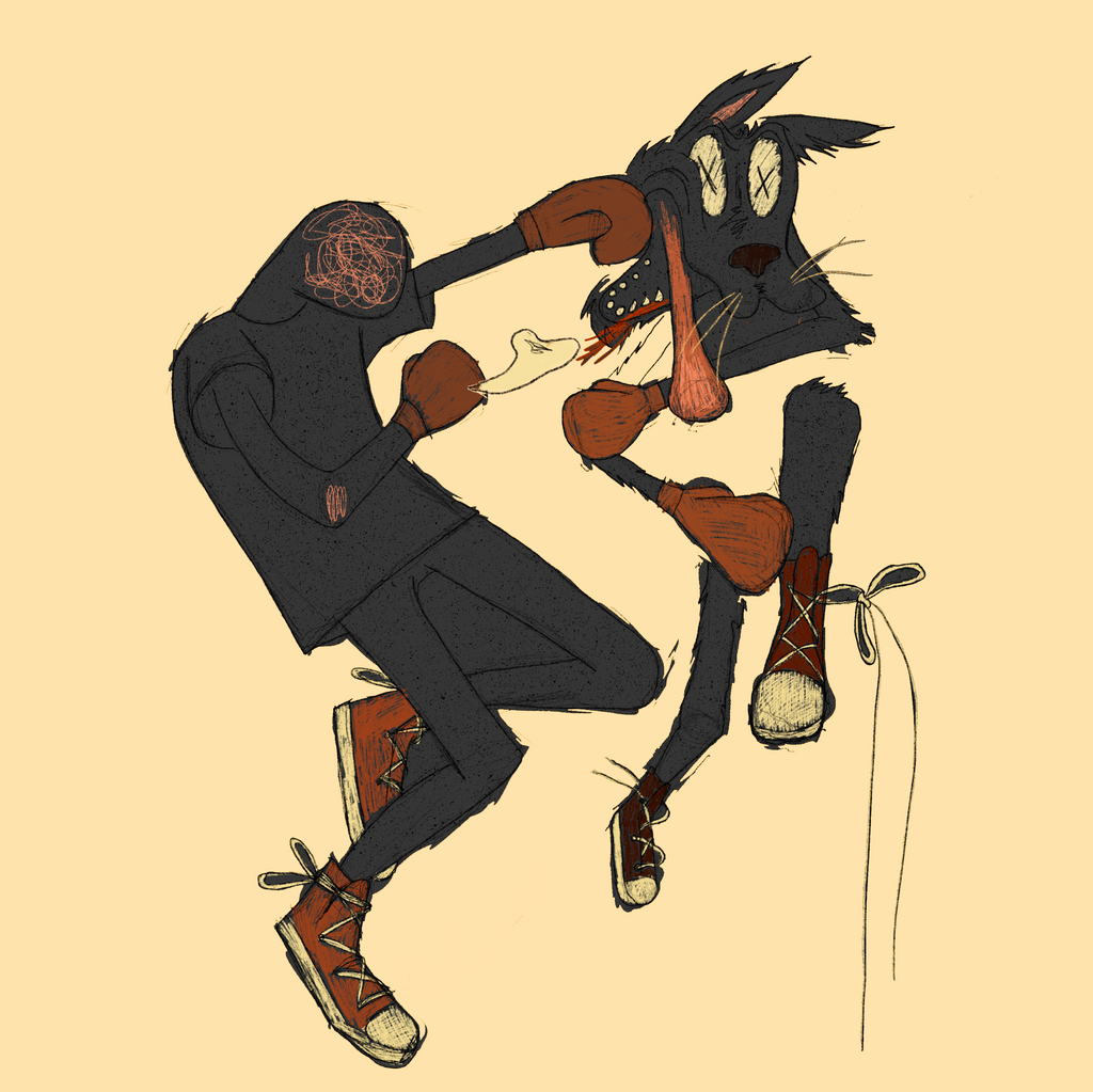 The Boxer and The Manhound - CheapPaints